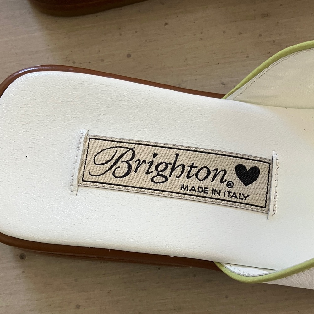 Brighton Women's Lita White/ Pink /Green Sandals Size 7N - Picture 3 of 10